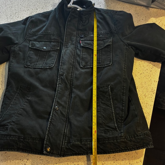Levi’s Men’s Black Military Field Jacket S Cotton Utility Coat Vintage Rugged - Picture 16 of 16